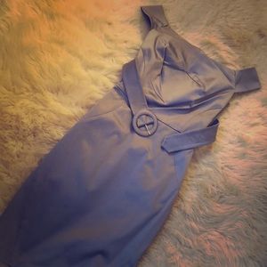 Marciano Silver-lavender off the shoulder dress